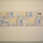 Tafel#25/2.07, Lack auf Aluminium, Hemden, Leuchtdioden, 100x400cm, 2007
