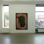 HENRY KLEINE, Untitled, oil, acrylic, spray paint on jeans, 180 x 120 cm, 2012 