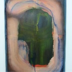 HENRY KLEINE, Untitled, oil, acrylic, spray paint on jeans, 180 x 120 cm, 2012