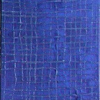 raster blau, 2000, Oel/Lw, 80x140cm