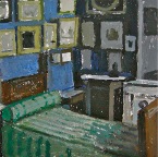 Bedroom of Gustave Moreaut, acryl on canvas, 23,5x30cm,2010                                                  ...