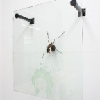 F.U. ihr kotzt mich an, installation, resin, safety glass, metal, paint, approx. 70 x 60 x 20 cm, 2010